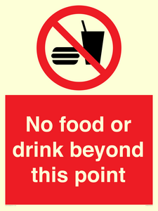 No food or drink beyond this point